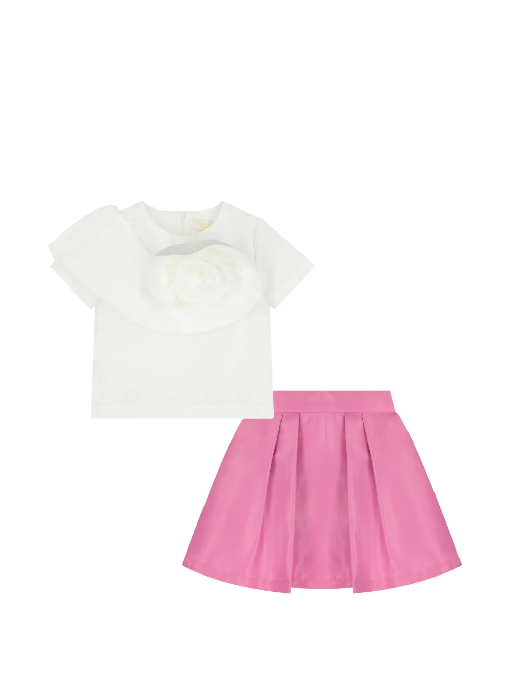 MAMA LUMA KIDS Gonna con applicazione a fiori - Bianco