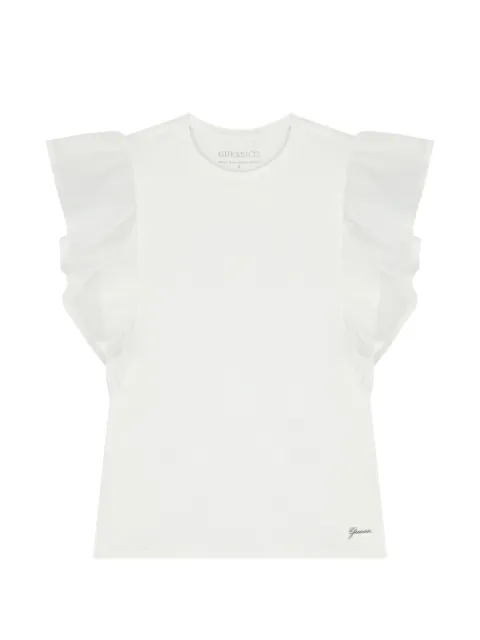 guess kids playera de manga con volantes