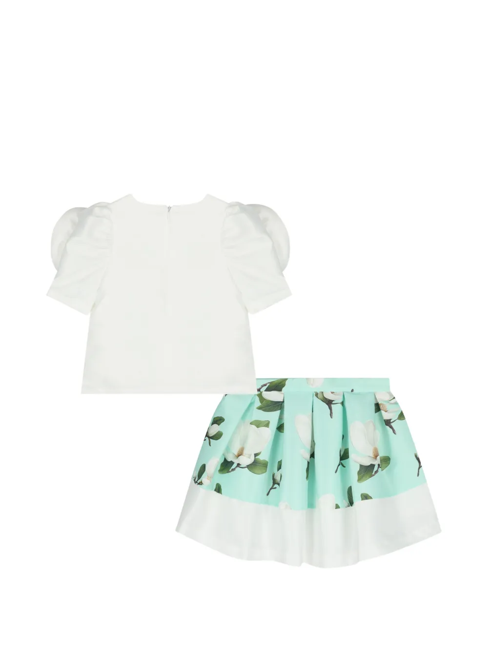 MAMA LUMA KIDS Rok set met bloemenprint Wit