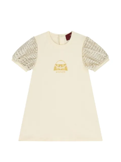 Aigner Kids robe à manches en dentelle