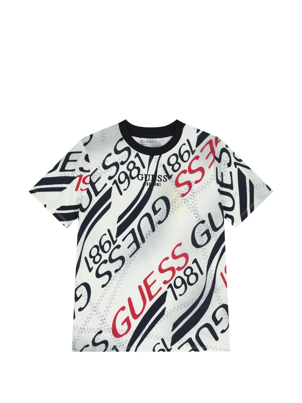 guess kids T-shirt con logo - Bianco