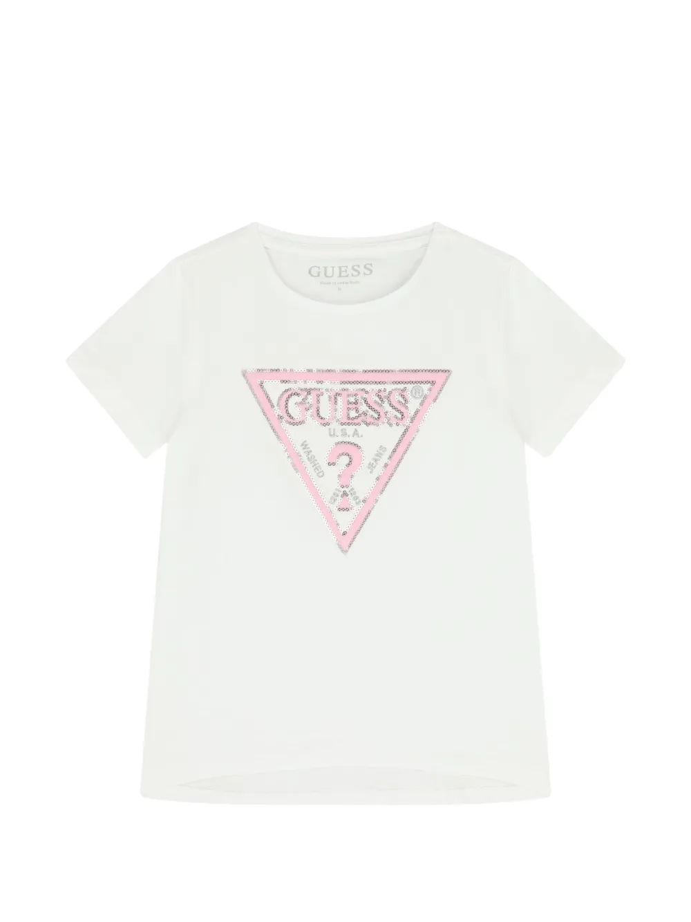 guess kids T-shirt con logo - Bianco