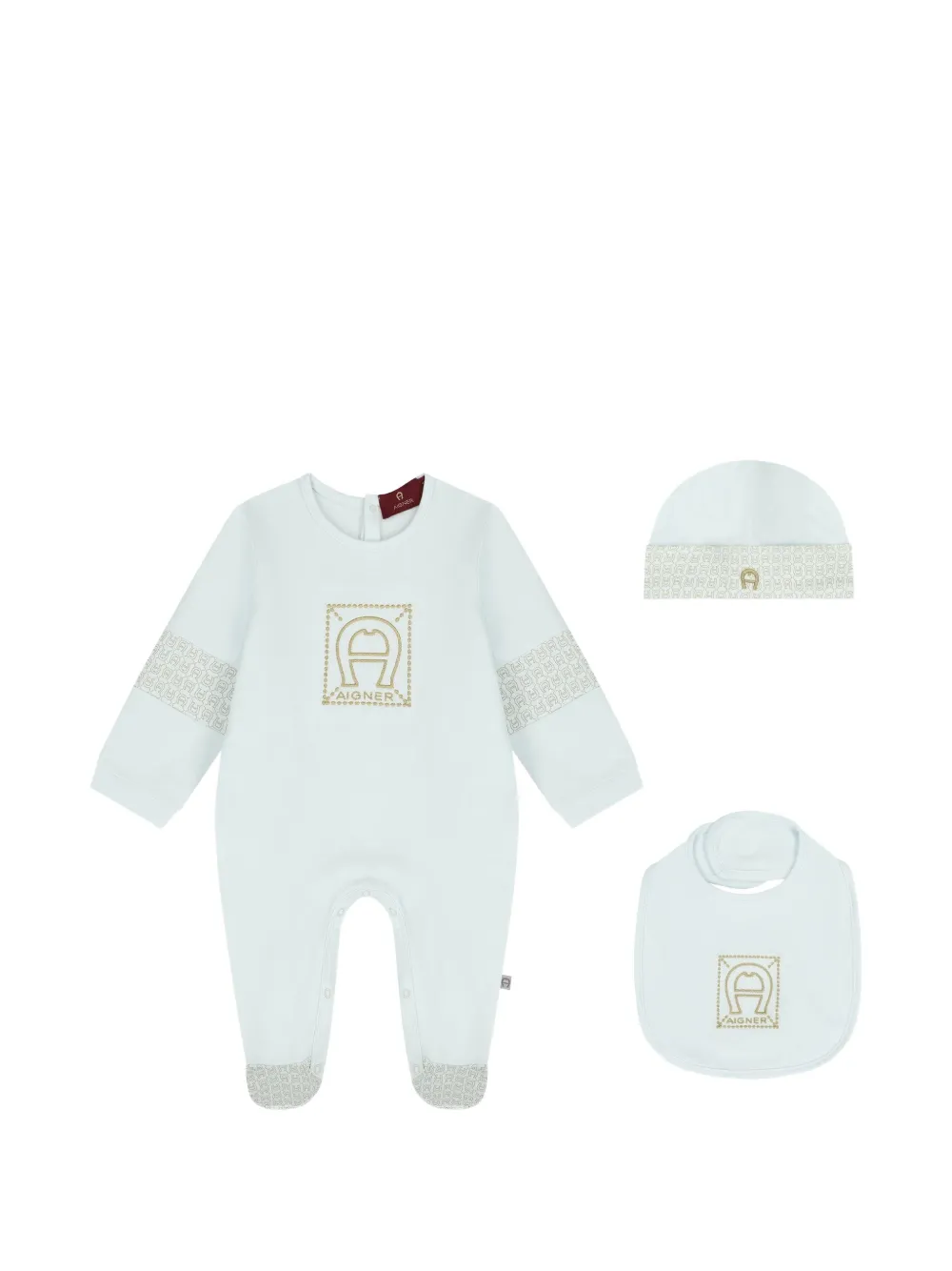 Aigner Kids Set neonato con logo - Bianco