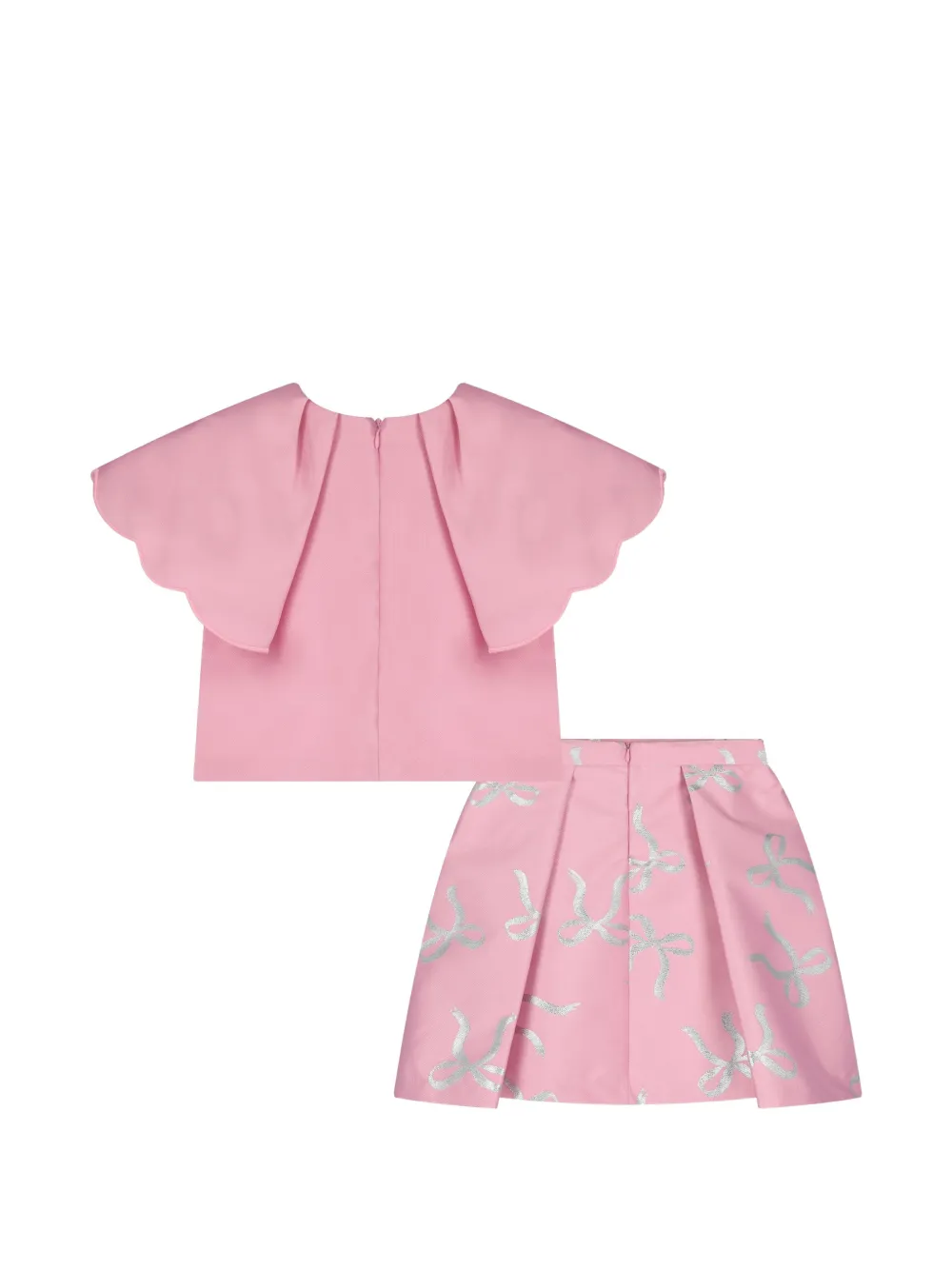MAMA LUMA KIDS Rokken met gewelfde strik (set van twee) Roze