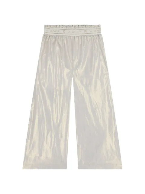 Aigner Kids logo-waistband trousers