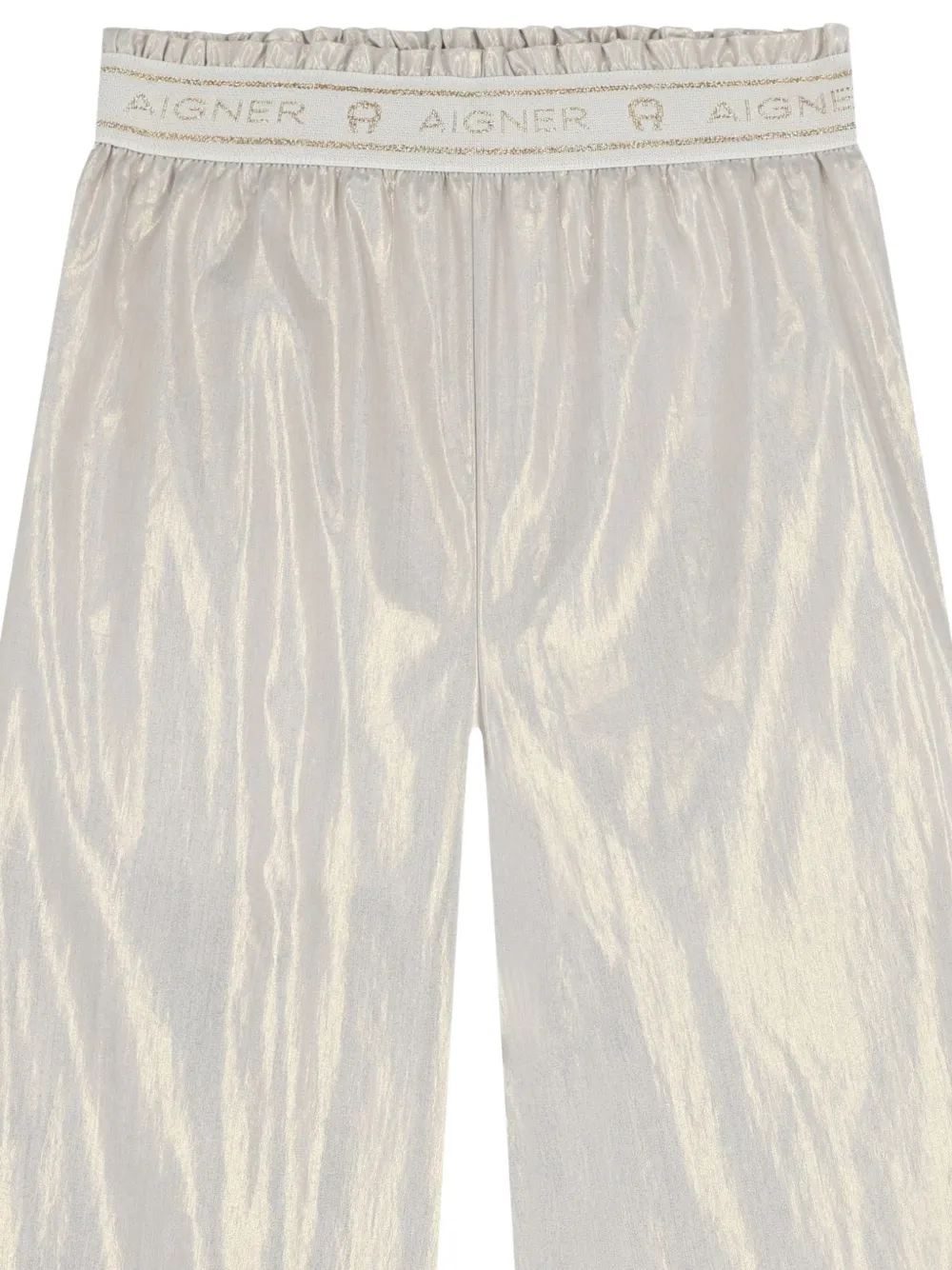 Aigner Kids Broek met logoband Goud