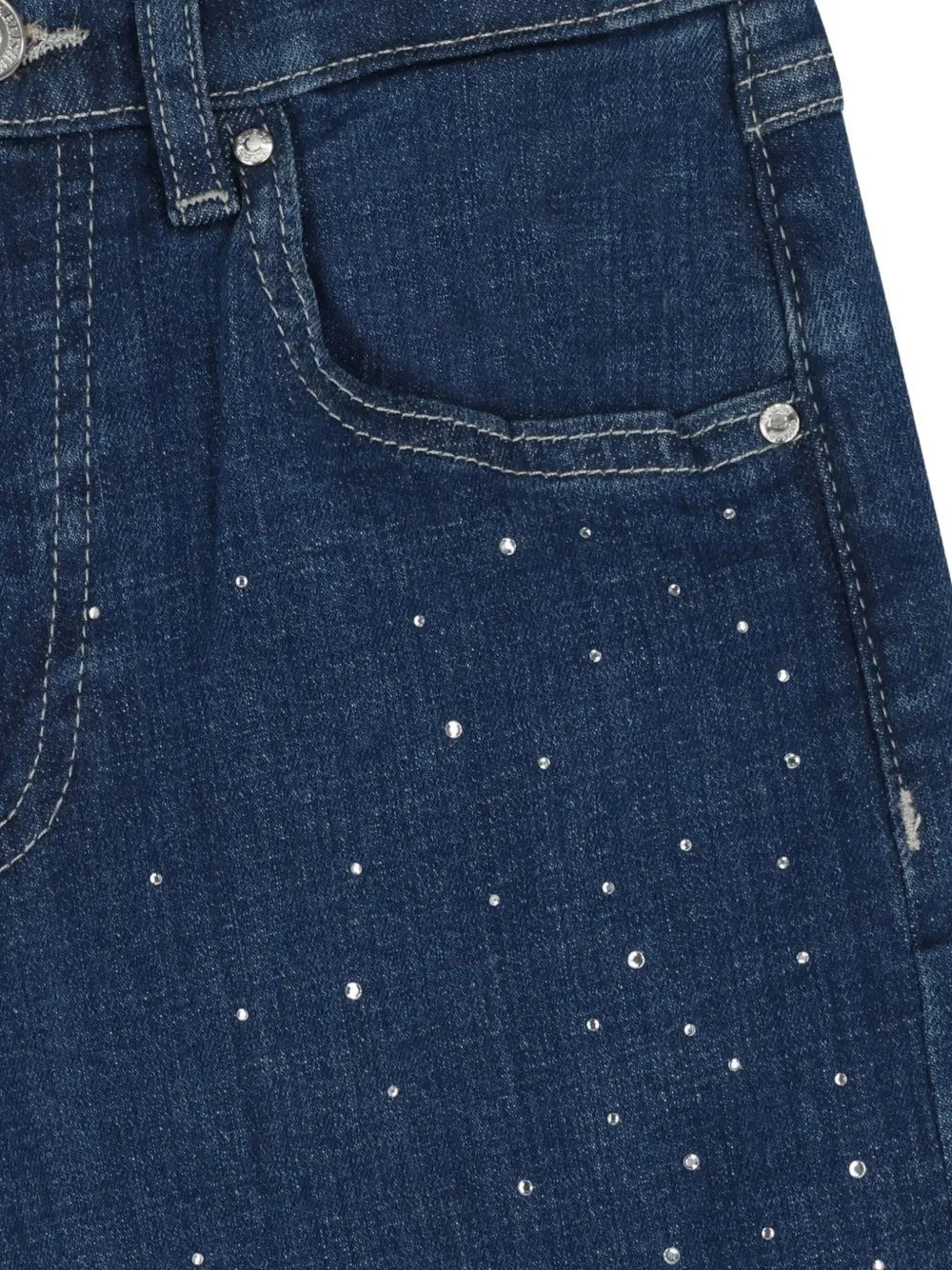 guess kids Jeans met stras detail Blauw