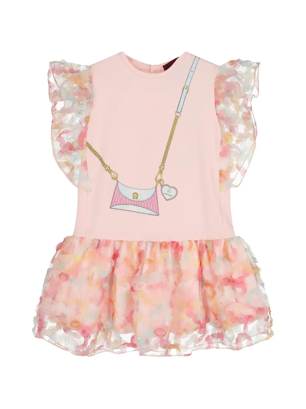 Aigner Kids ruffled dress - Rosa