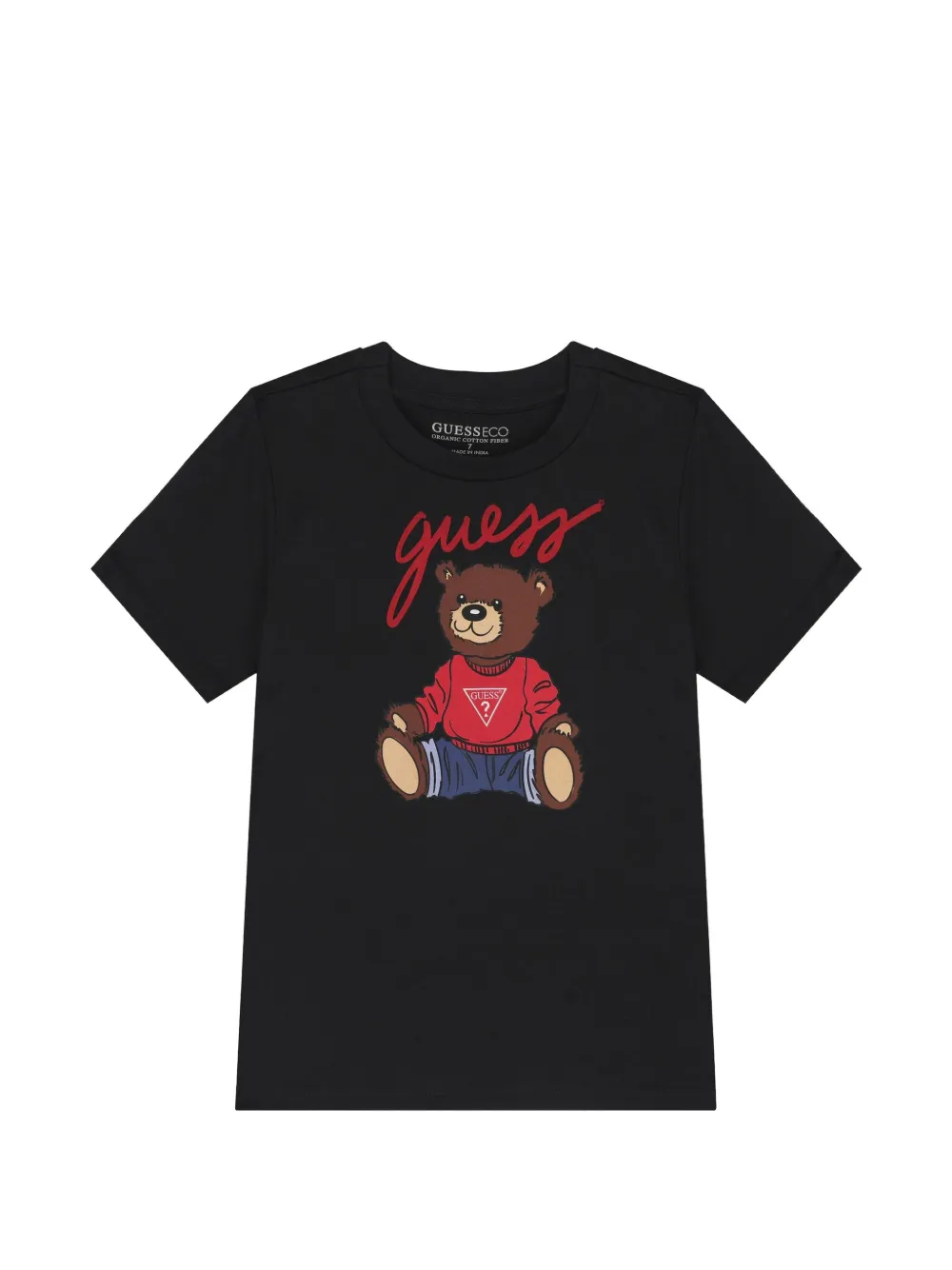 guess kids T-shirt con stampa - Nero