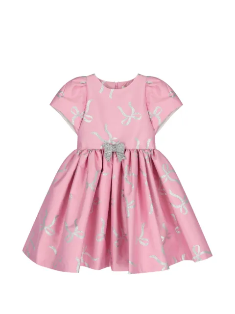 MAMA LUMA KIDS vestido con moño estampado