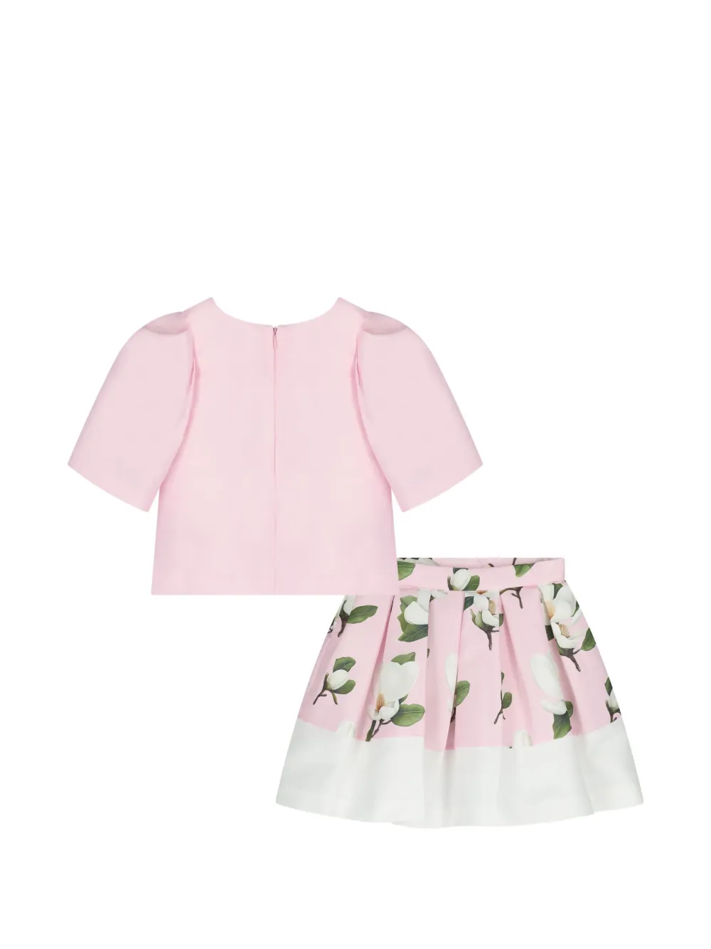 MAMA LUMA KIDS Plooirok met bloemenprint Roze
