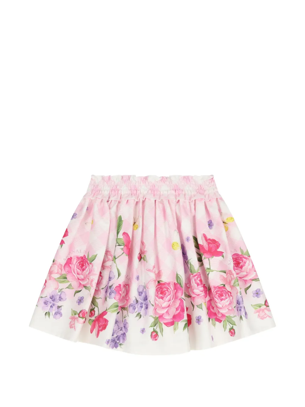 Monnalisa Rokset met bloemdetail Roze
