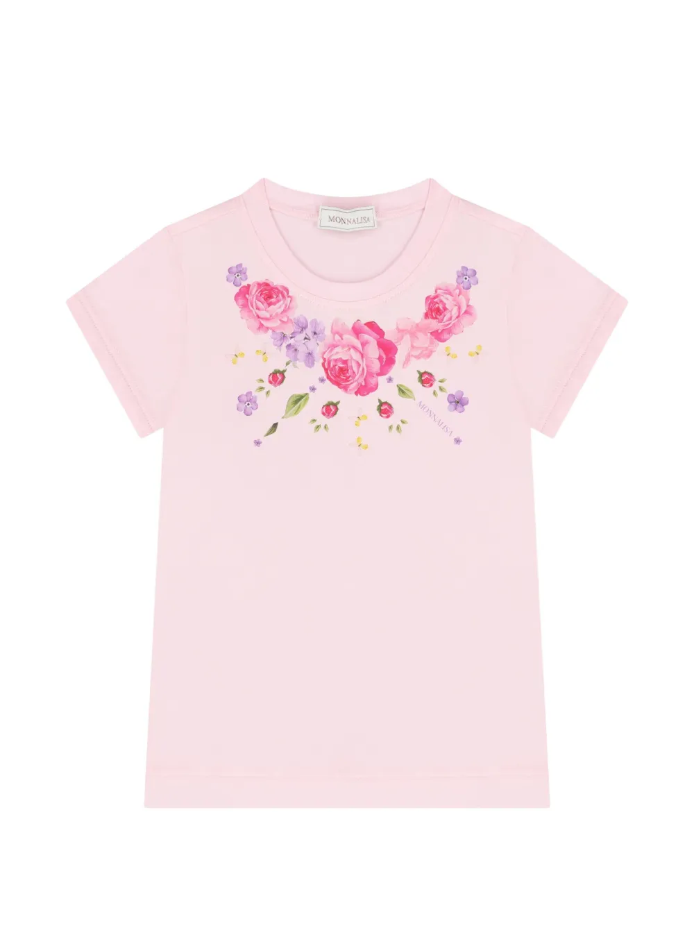Monnalisa Rokset met bloemdetail Roze