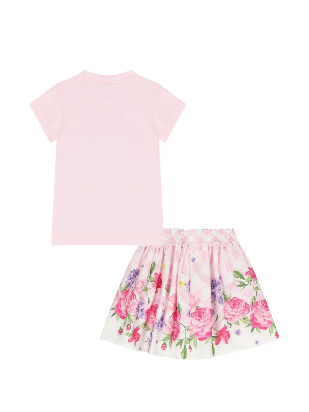 Monnalisa Rokset met bloemdetail Roze