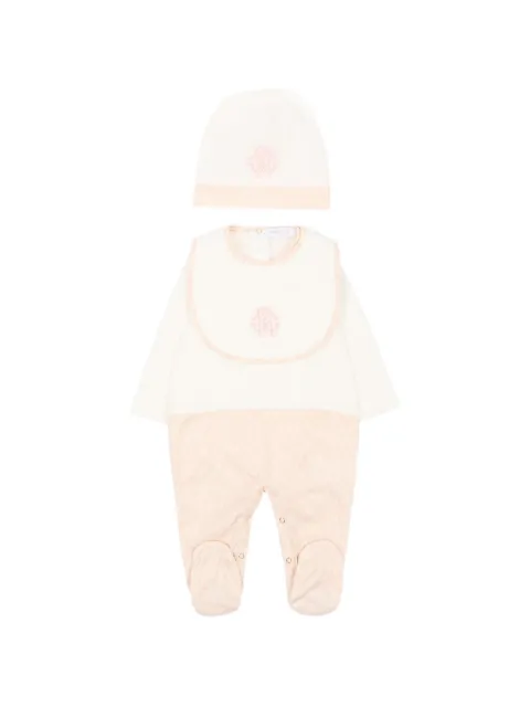 Roberto Cavalli Junior set de mameluco con monograma bordado
