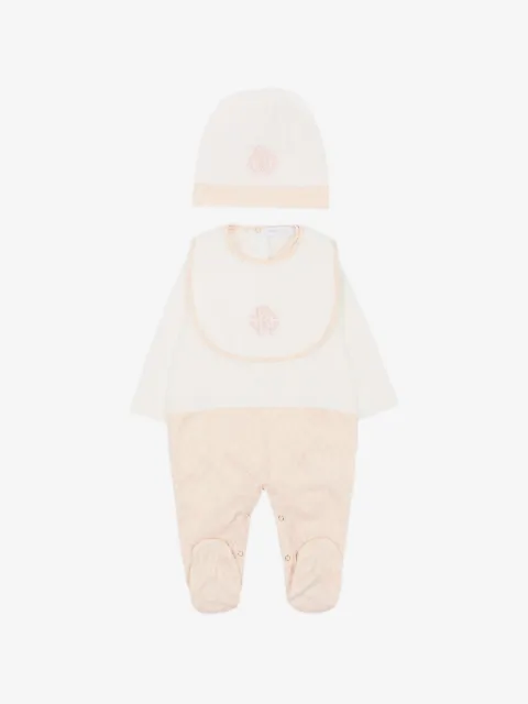 Roberto Cavalli Junior Strampler-Set mit Monogrammstickerei