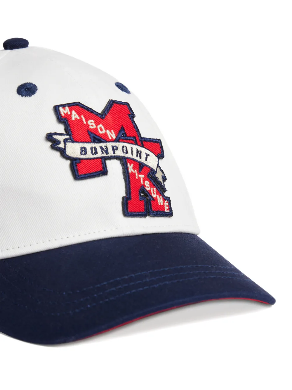 Bonpoint x Maison Kitsuné Arnold honkbalpet Wit