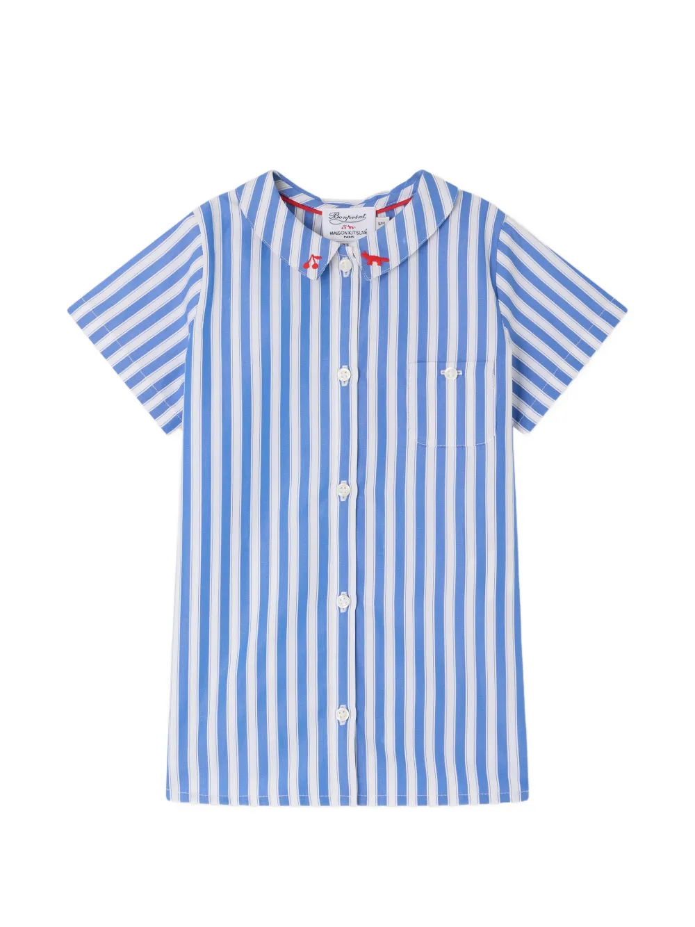 Bonpoint x Maison Kitsuné Lydia shirt dress - Blue