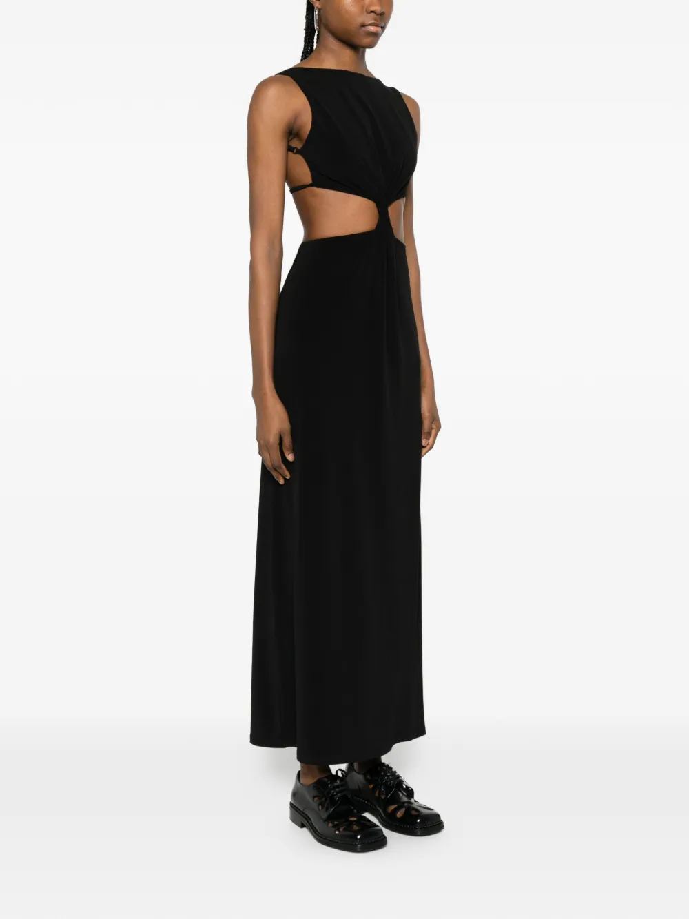  Eleh Cutout Detail Dress - Black 