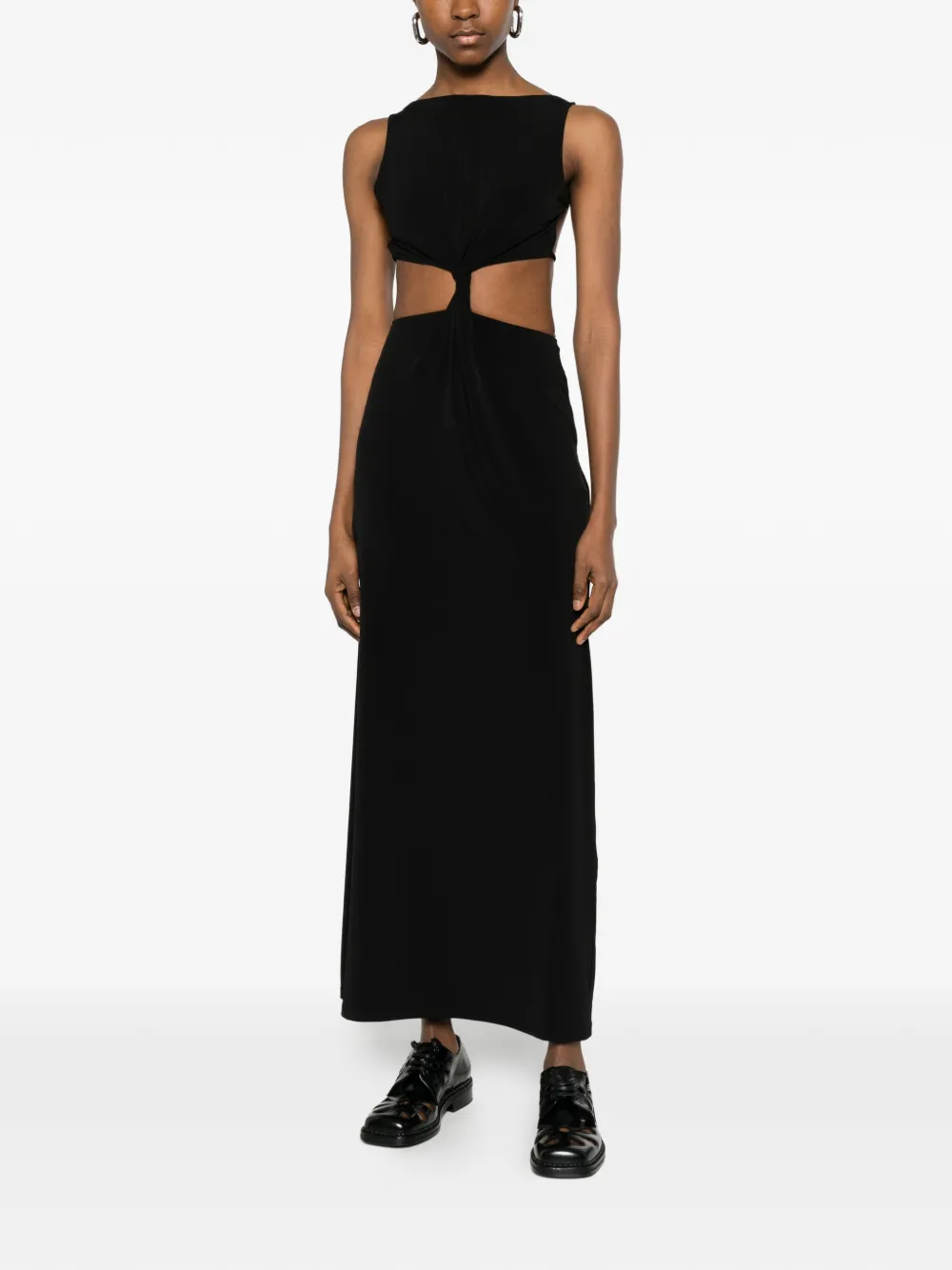  Eleh Cutout Detail Dress - Black 