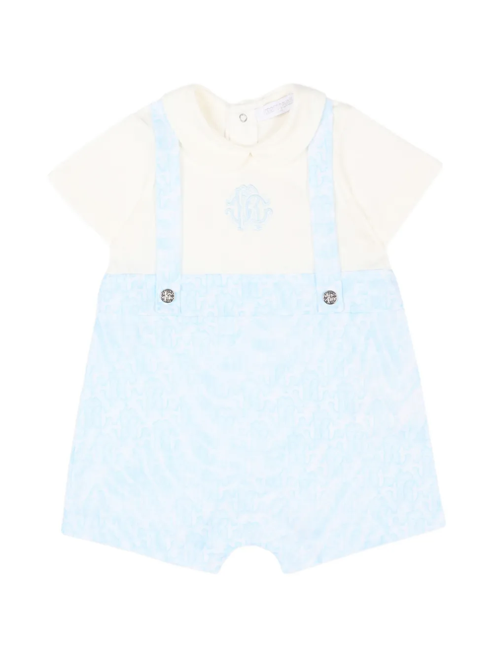 Roberto Cavalli Junior monogram-print shorties - Blu