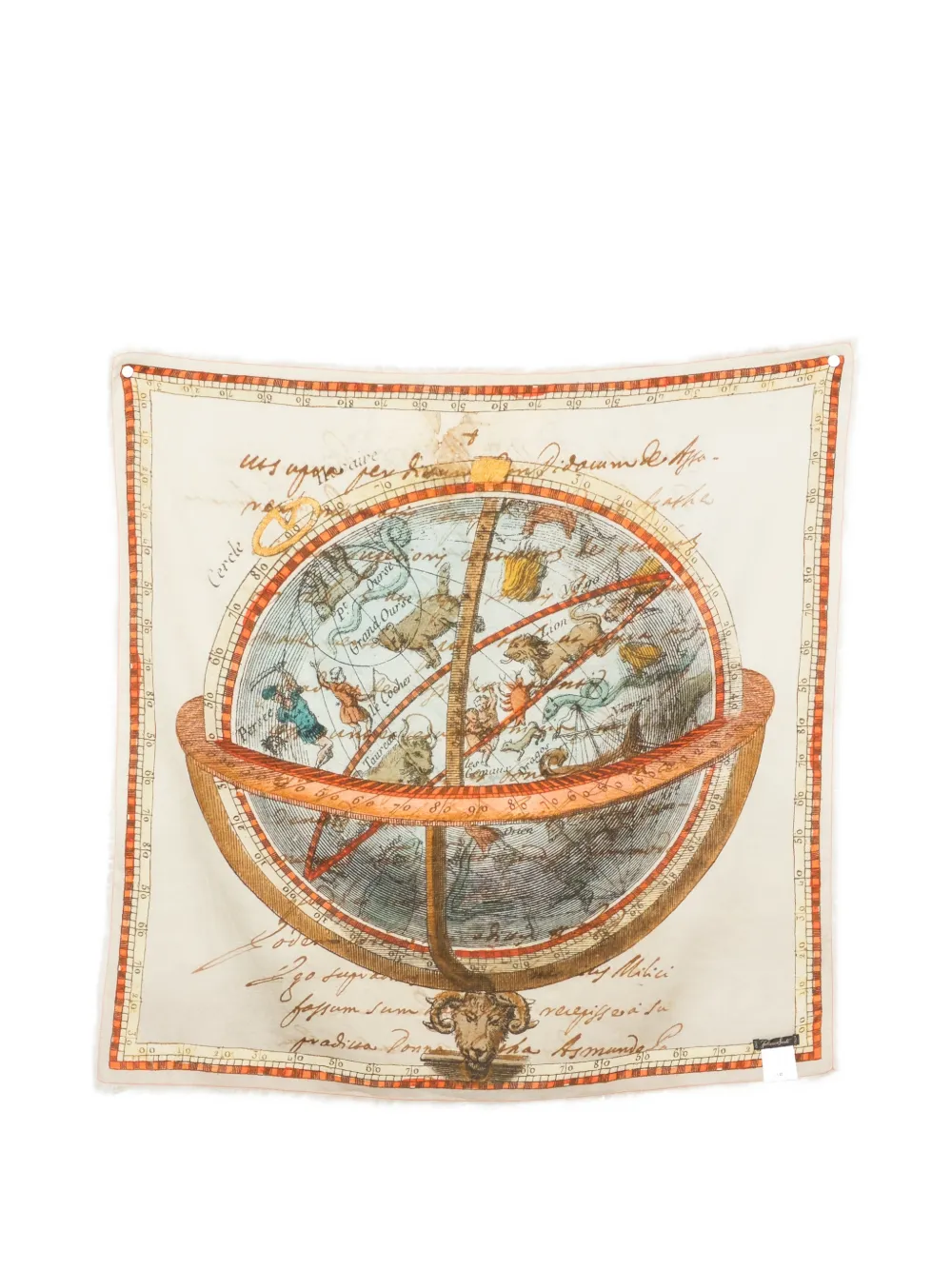 Faliero Sarti Little World Map map-graphic scarf - Toni neutri
