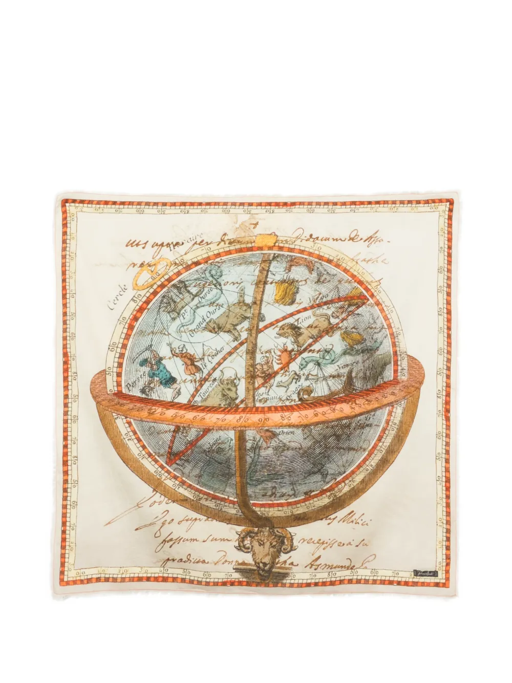 Faliero Sarti Little World Map map-graphic scarf - Toni neutri