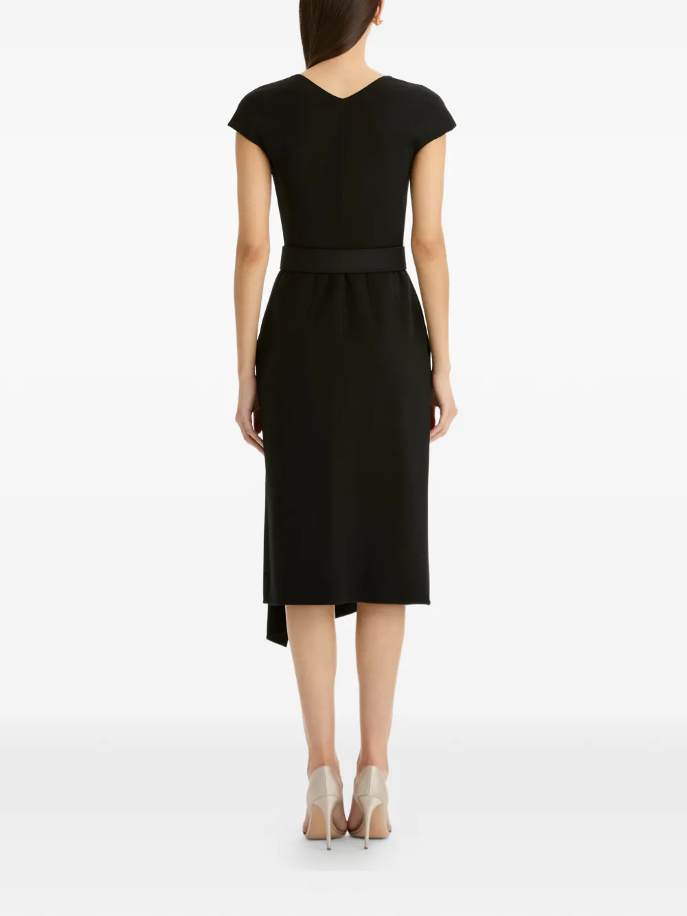 Oscar de la Renta Kokerjurk van wolblend Zwart