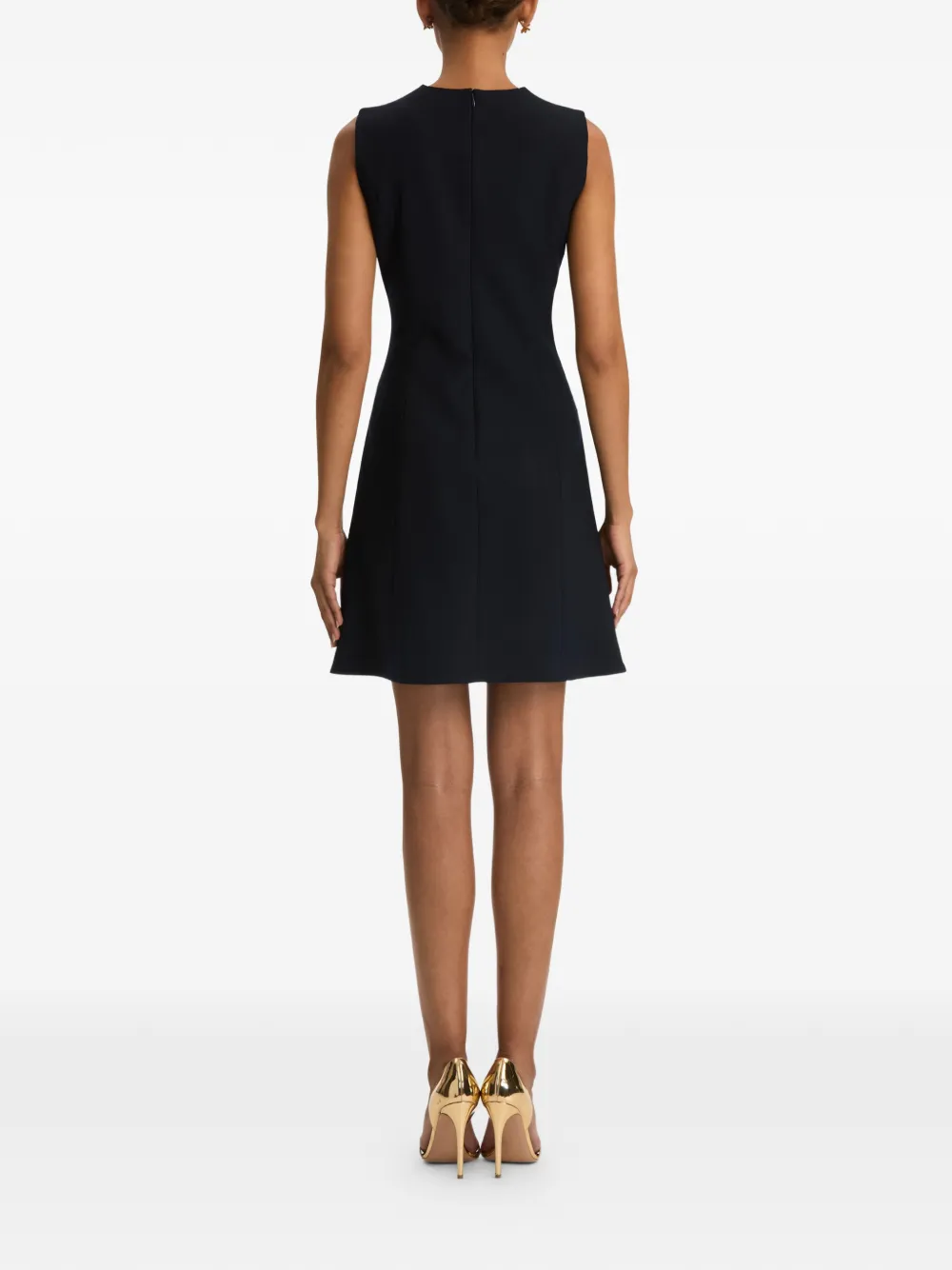Oscar de la Renta Mouwloze jurk met knoopdetail Blauw