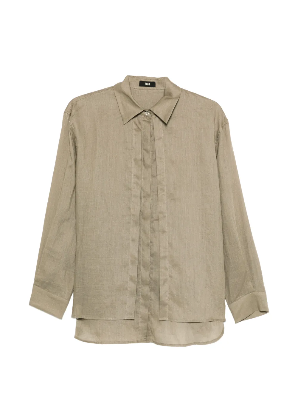 Eleh pleated layer shirt - Marrone