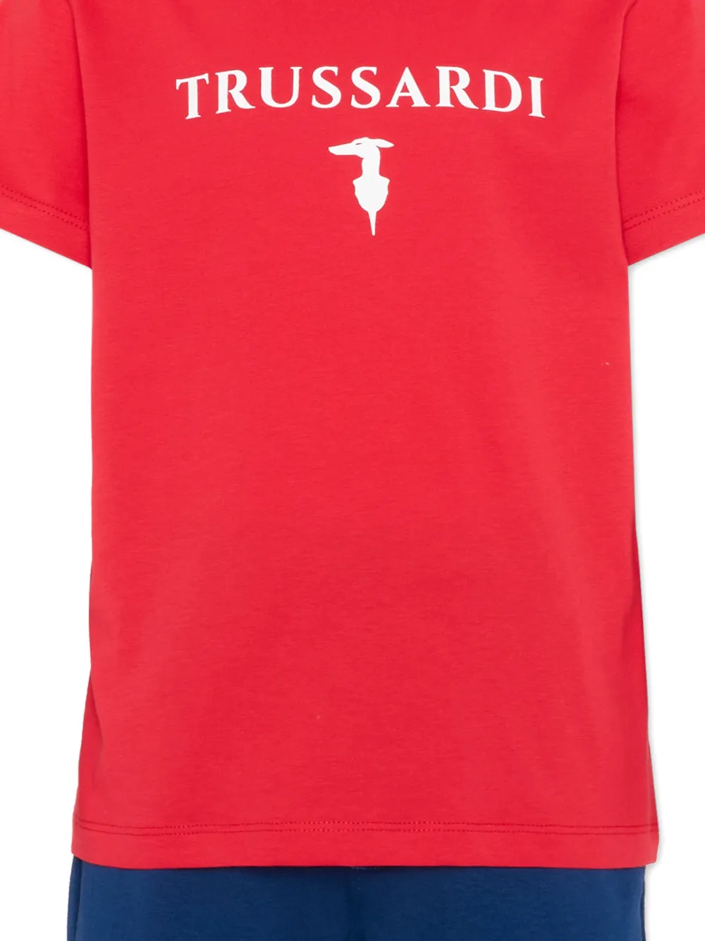 TRUSSARDI JUNIOR T-shirt en shorts met logoprint Rood