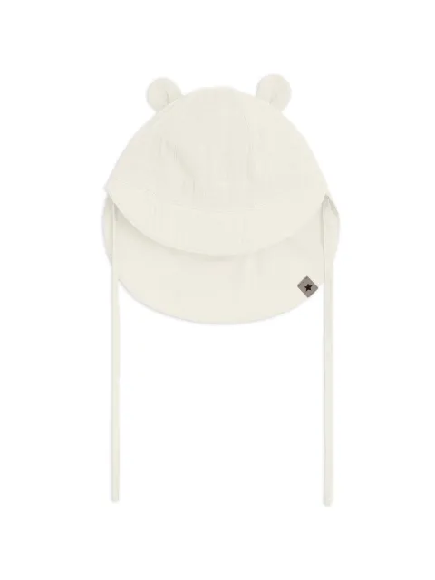 HUTTEliHUT ear-detail tie-fastening hat