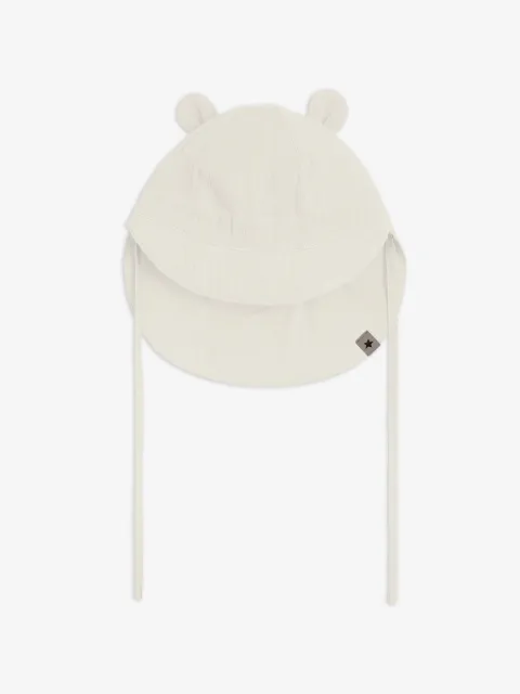 HUTTEliHUT ear-detail tie-fastening hat