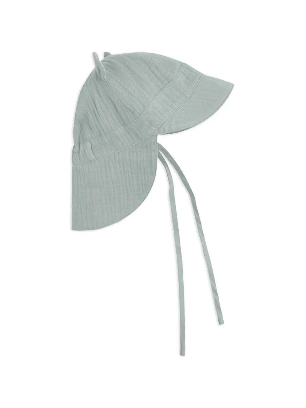  Huttelihut Ear-detail Tie-fastening Hat - Green 