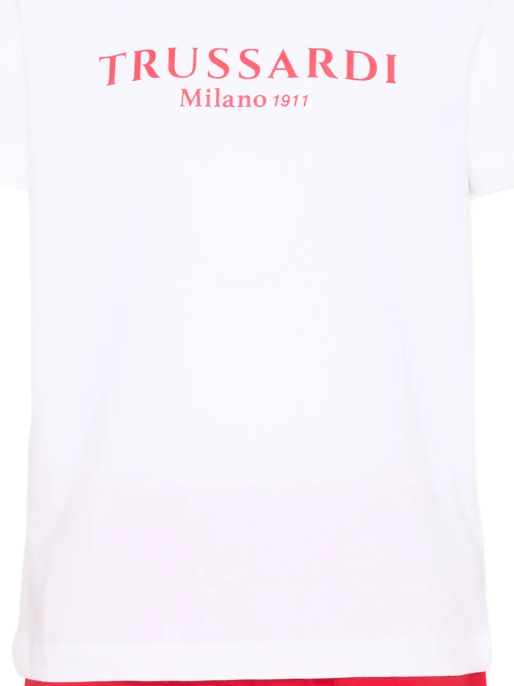 TRUSSARDI JUNIOR Top en shorts met logoprint Wit