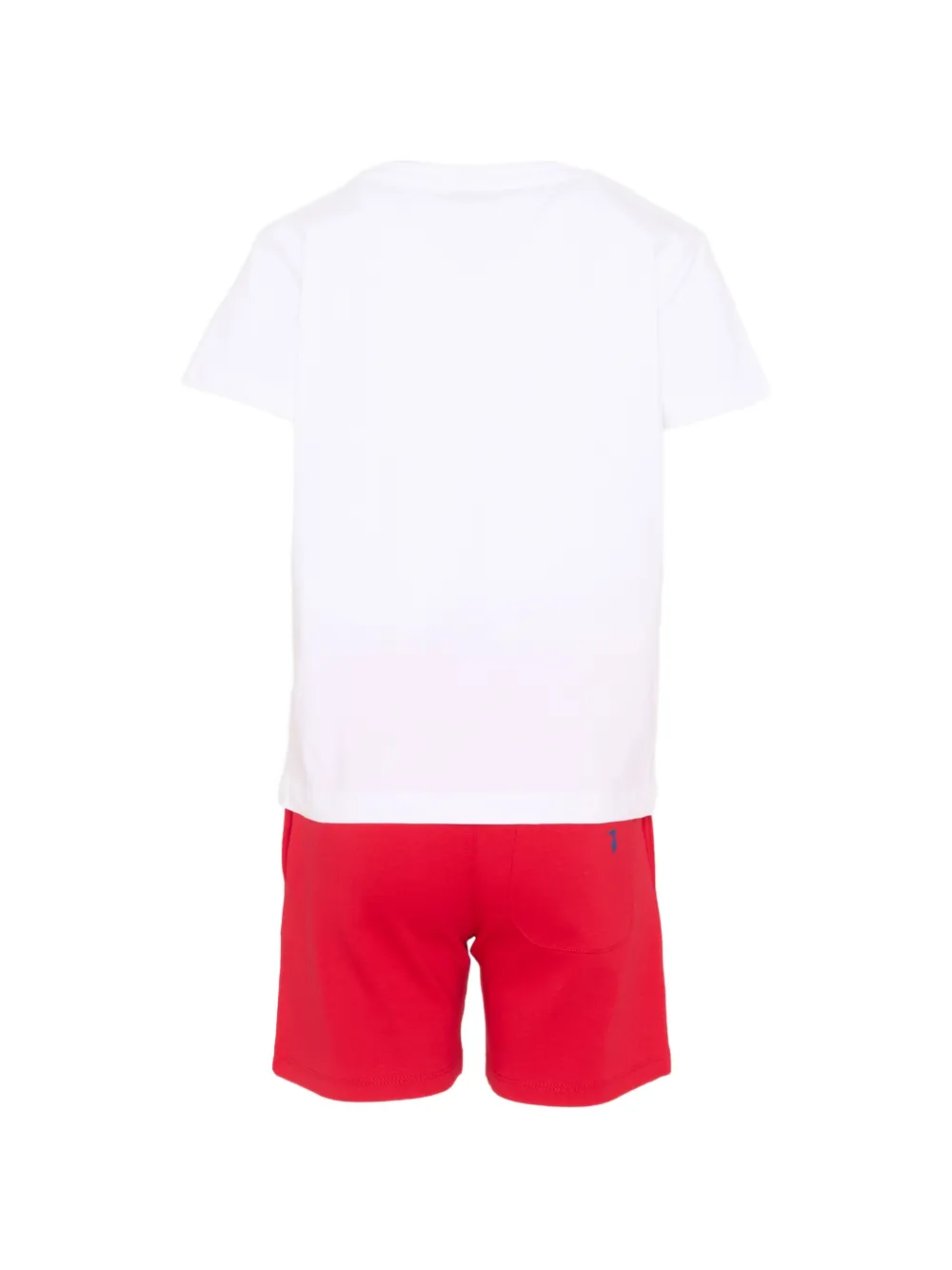 TRUSSARDI JUNIOR Top en shorts met logoprint Wit
