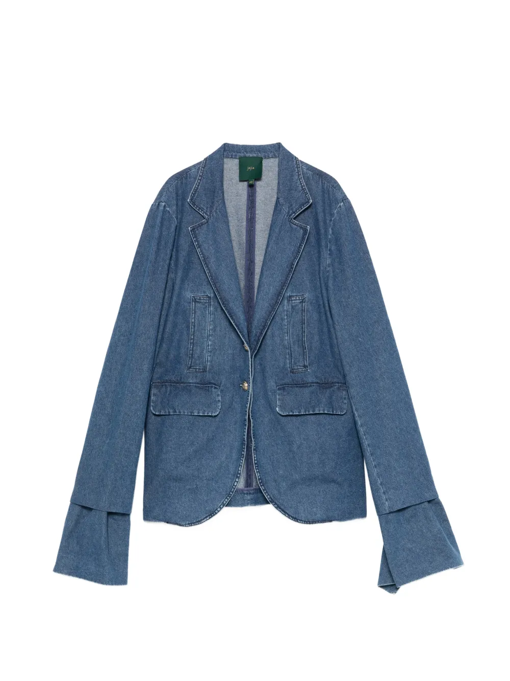 Jejia Harry flared-cuff denim blazer - Blue