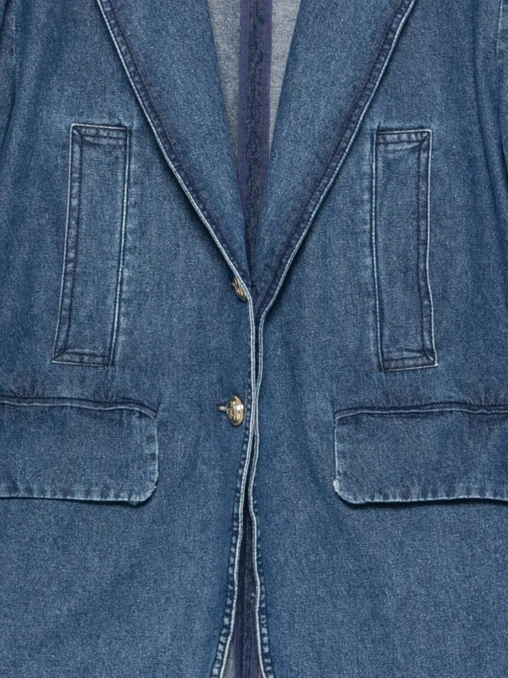 Jejia Harry denim blazer met flared cuffs Blauw