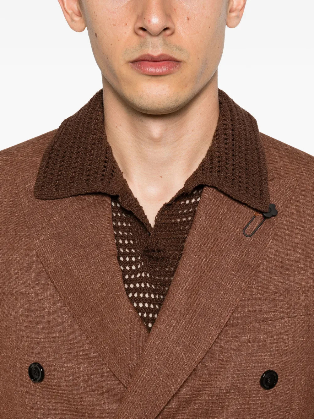 Lardini Blazer met dubbele rij knopen Bruin