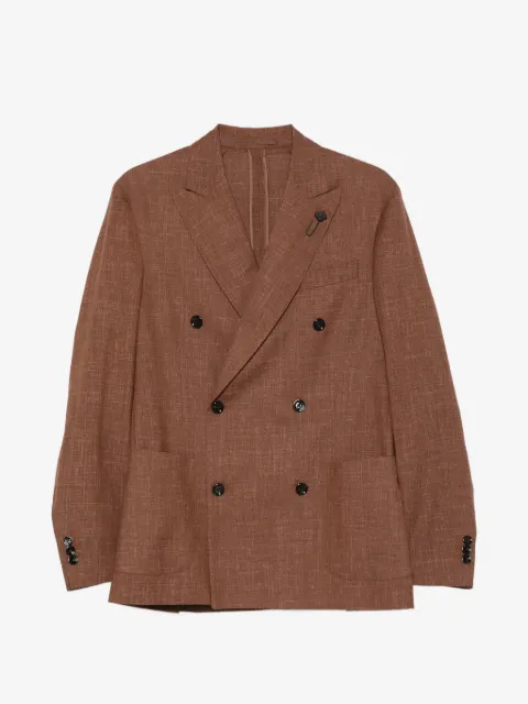 Lardini double-breasted wool jacket