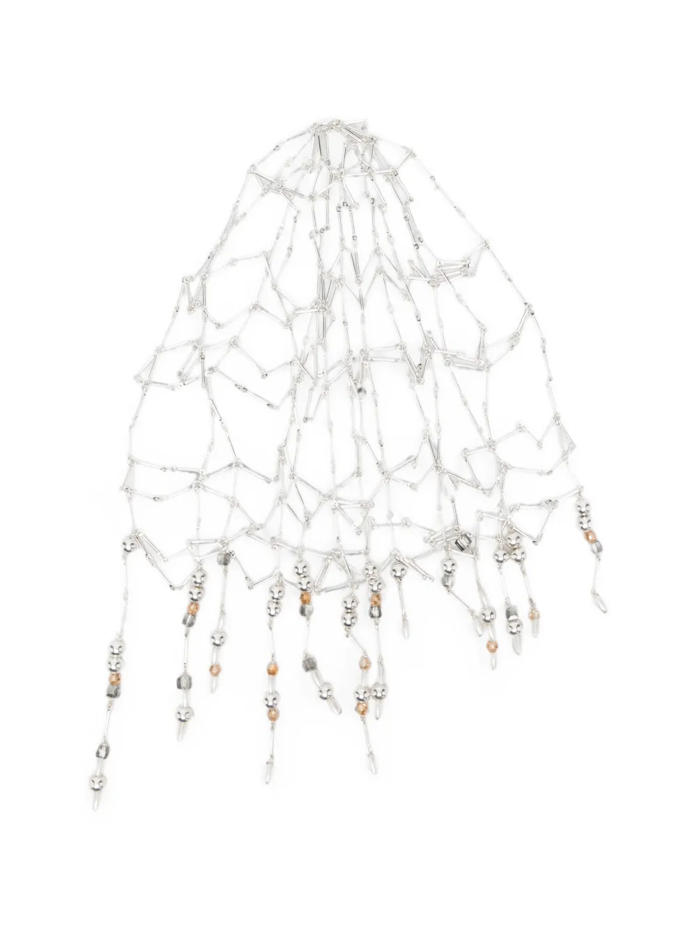 Rabanne beaded chain cap - Silber