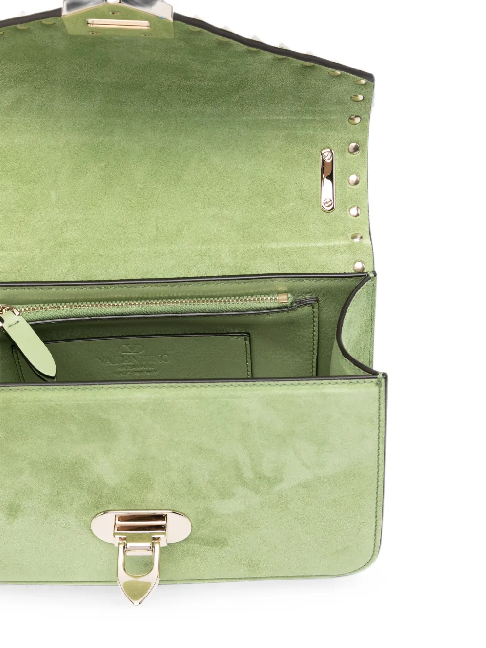 Valentino Garavani Rockstud leren schoudertas Groen