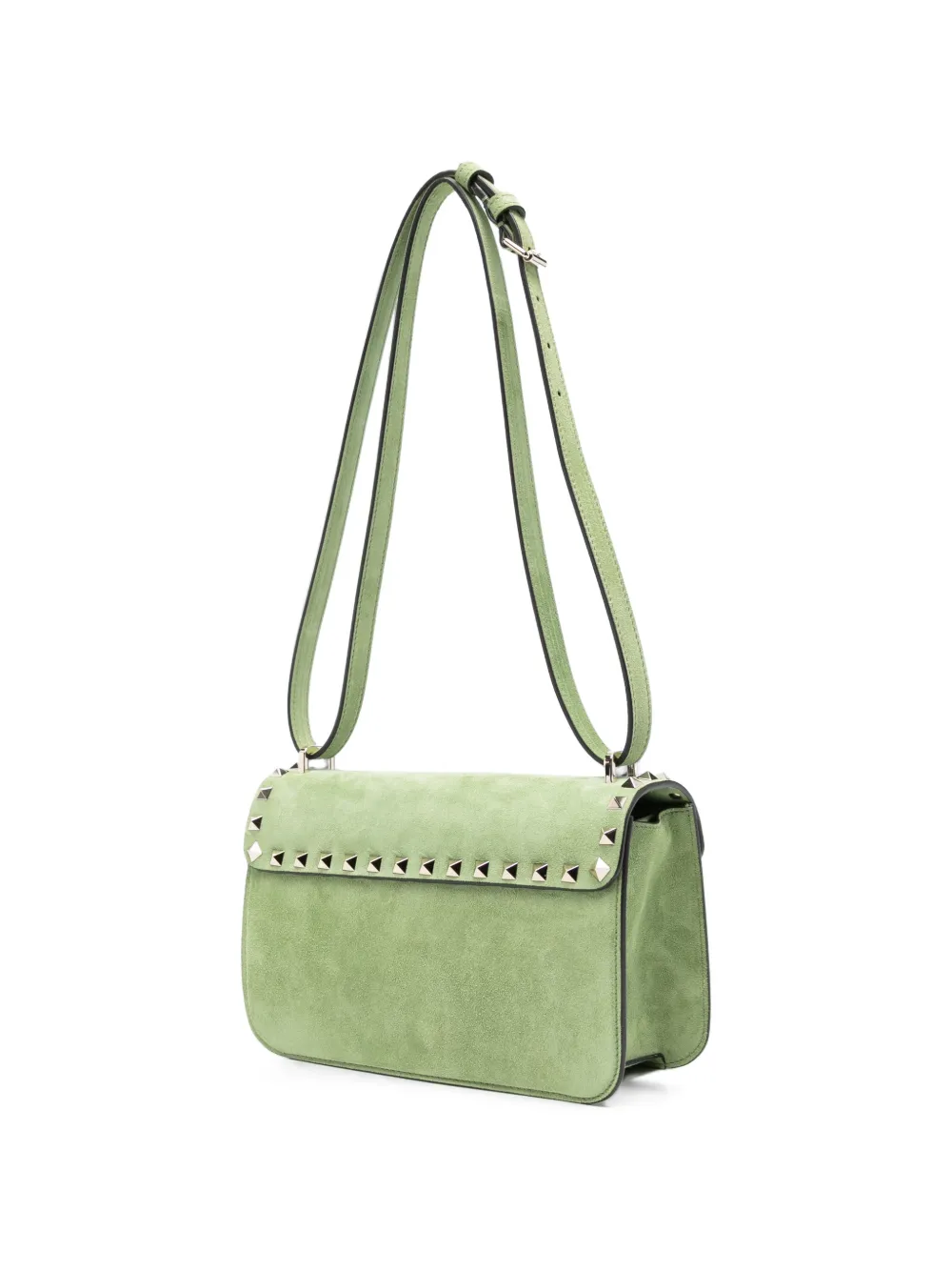 Valentino Garavani Rockstud leren schoudertas Groen