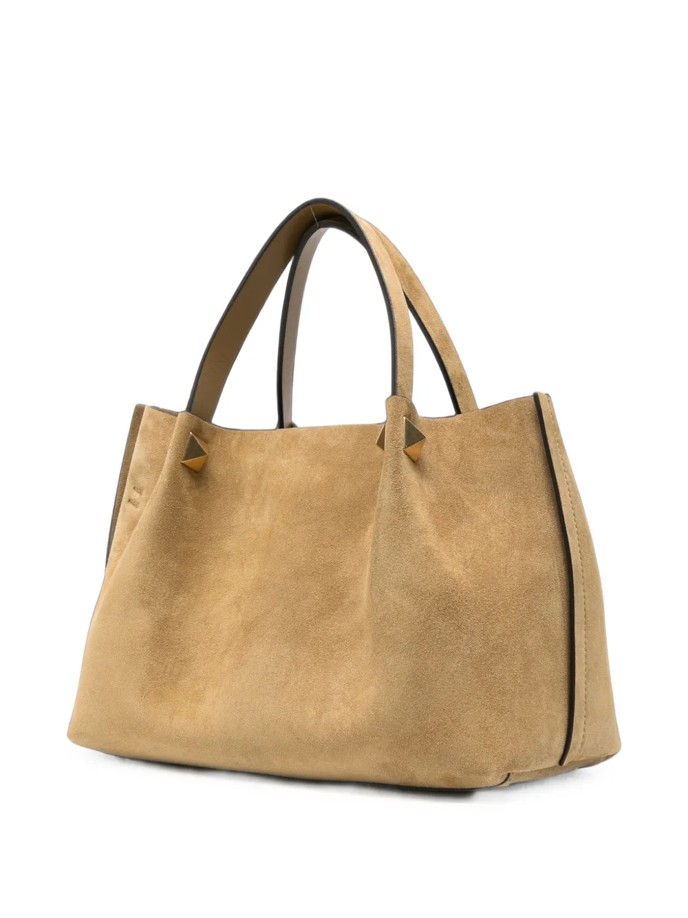 Valentino Garavani VLogo Signature suede tote bag Beige