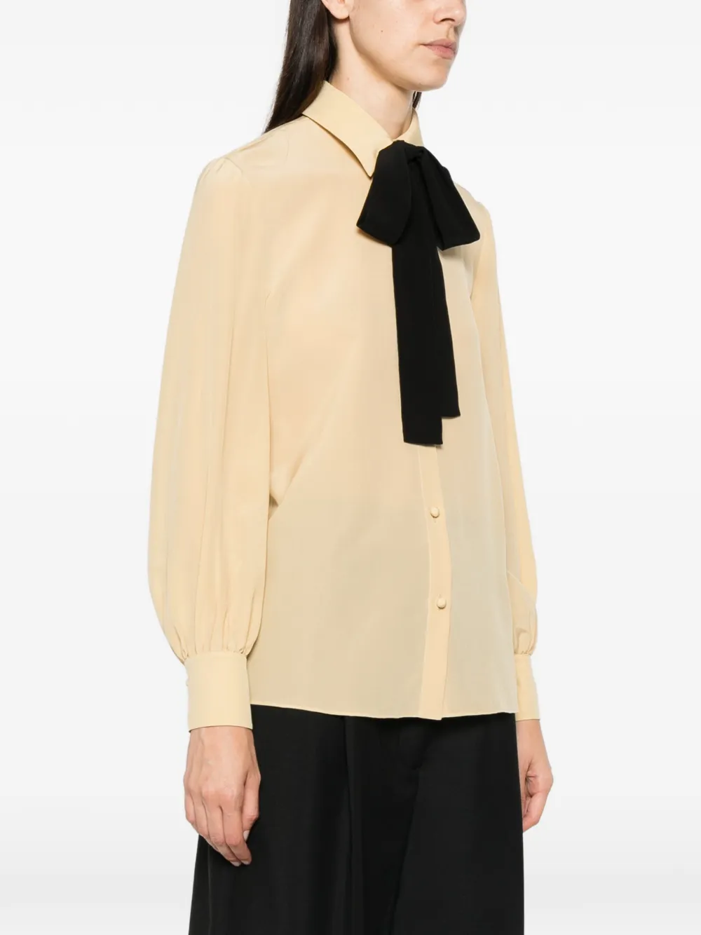 Valentino Garavani Blouse met strikdetail Beige