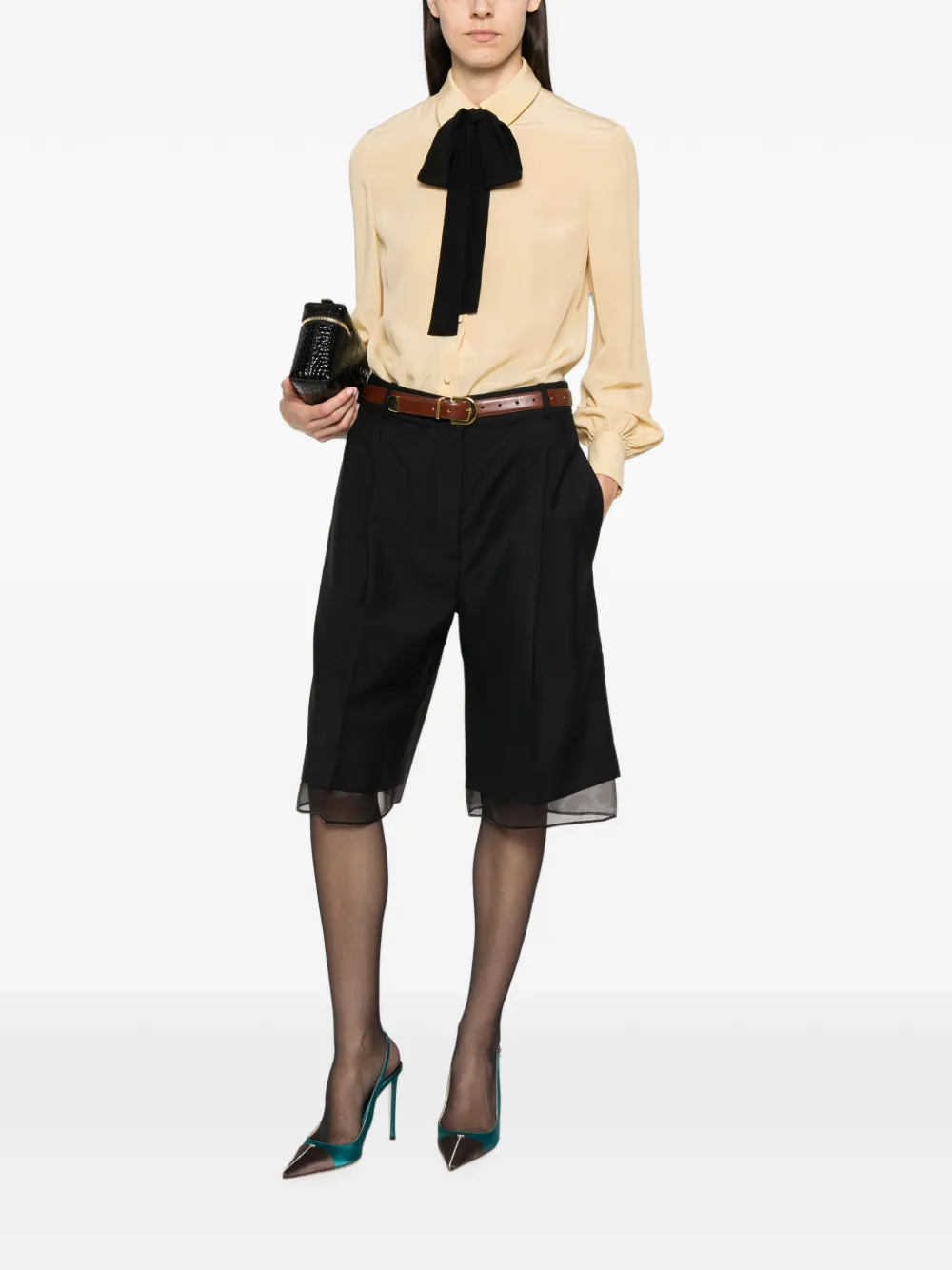 Valentino Garavani Blouse met strikdetail Beige
