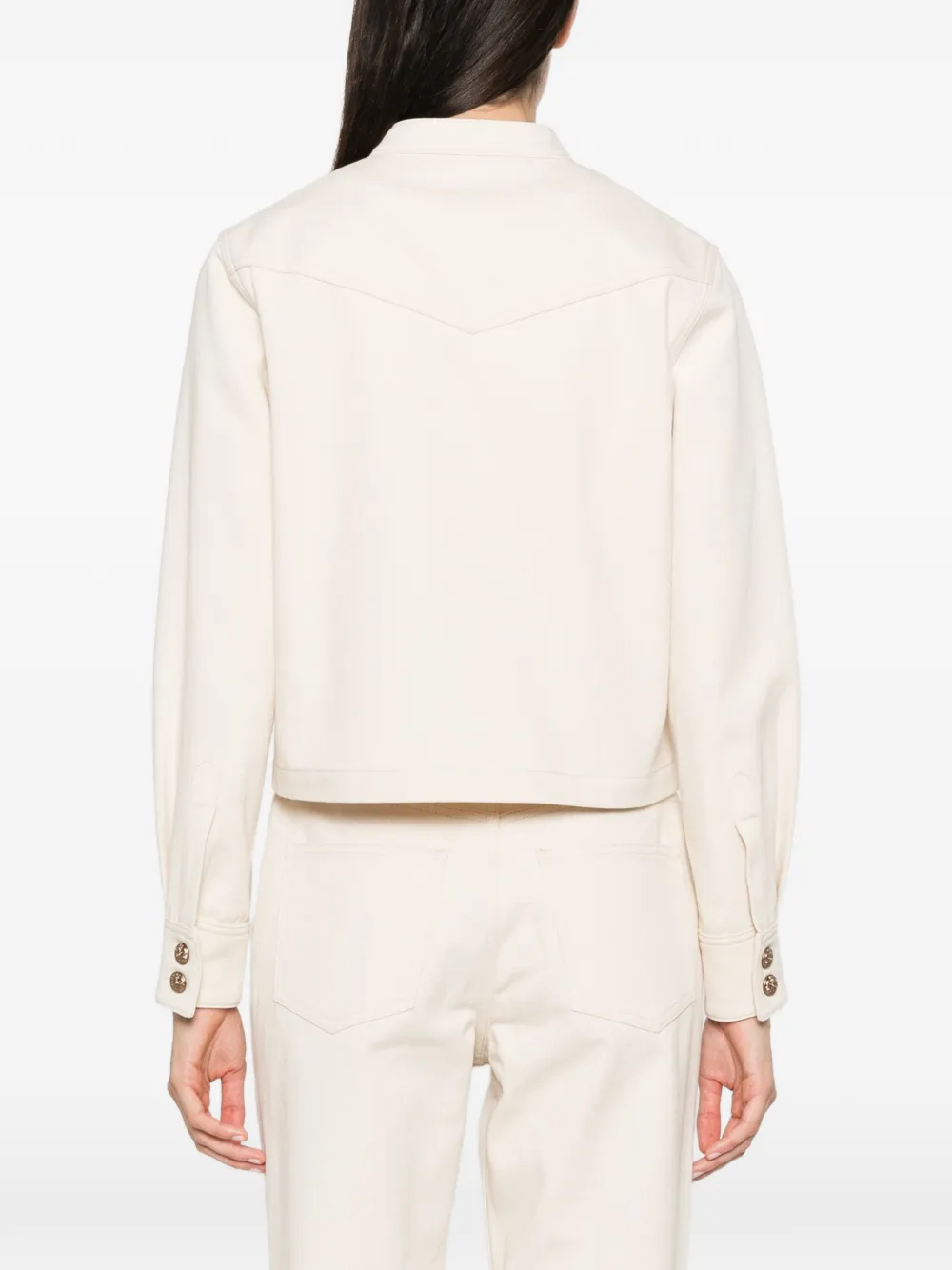 Valentino Garavani floral-embroidered jacket Beige