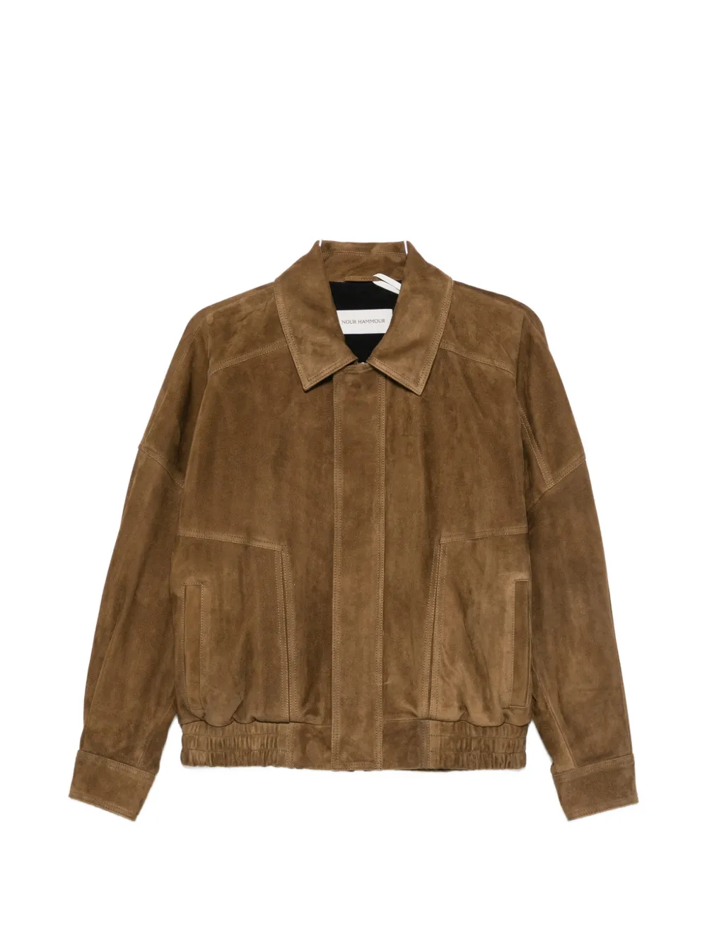 Nour Hammour Dalma suede jacket - Braun