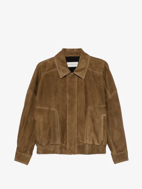 Nour Hammour Dalma suede bomber jacket