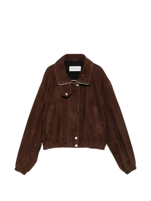 Nour Hammour Pia Suede Jacket in Brown